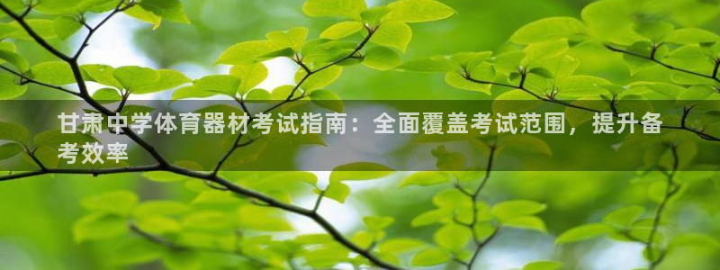 耀世盛典下载：甘肃中学体育器材考试指南：全面覆盖考试范围，提